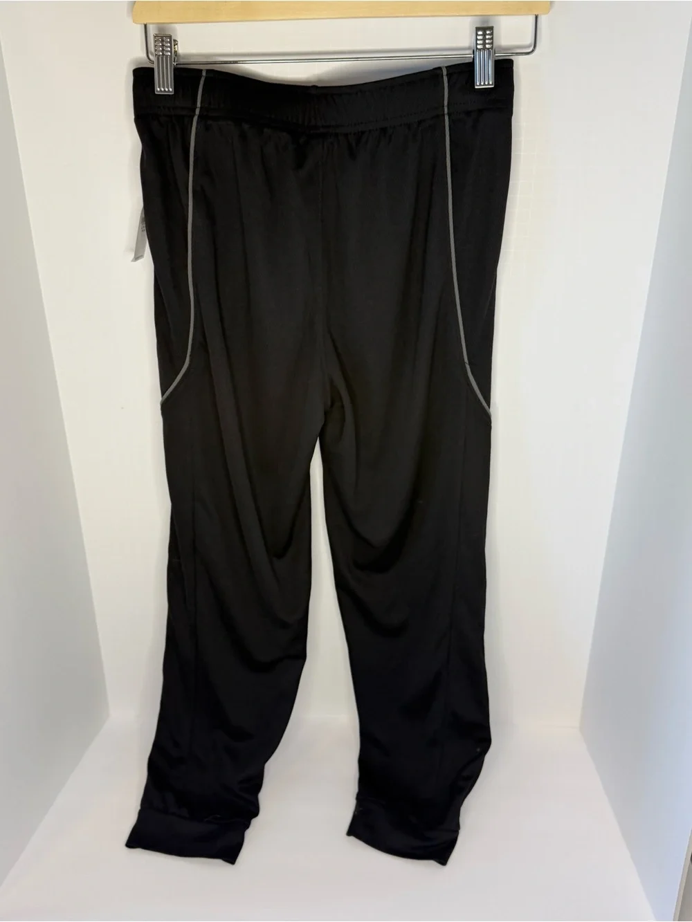 3 Old Navy Boys Large Plus Go-Dry Mesh Pants Athletic- Black & Gray w/ piping